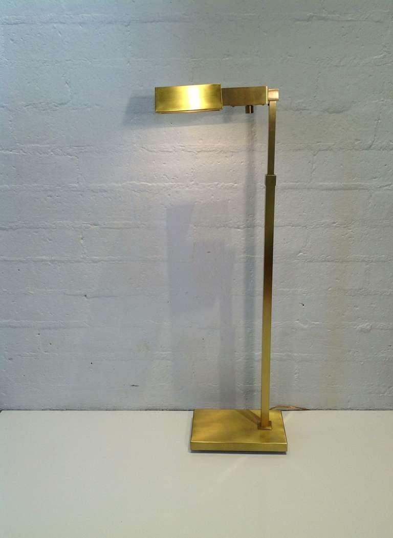 Brushed brass adjustable floor lamp by Casella
This lamp extends to 50