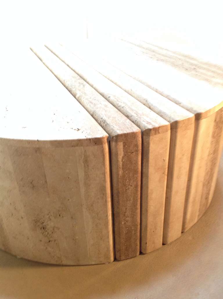 Sculptural Travertine Cocktail/Coffee Table In Excellent Condition In Palm Springs, CA