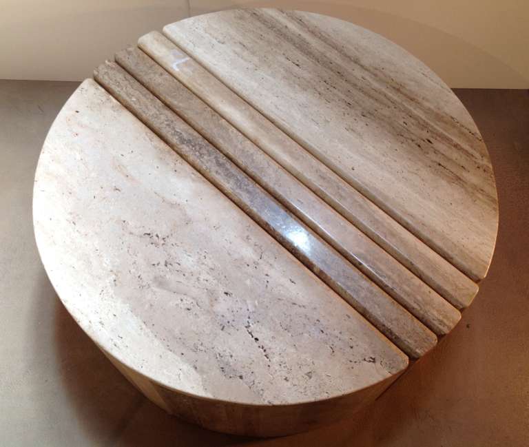 Sculptural Travertine Cocktail/Coffee Table 2