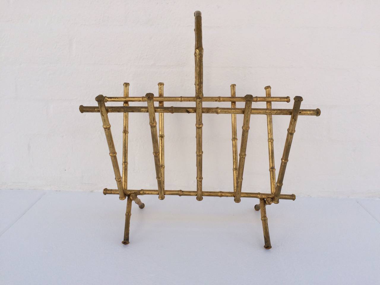 gold magazine rack