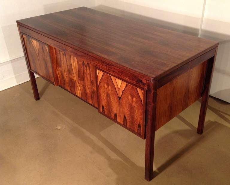 Rosewood Desk designed by H.P. Hansen In Excellent Condition In Palm Springs, CA