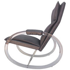 Chaise à bascule en acrylique conçue par Charles Hollis Jones