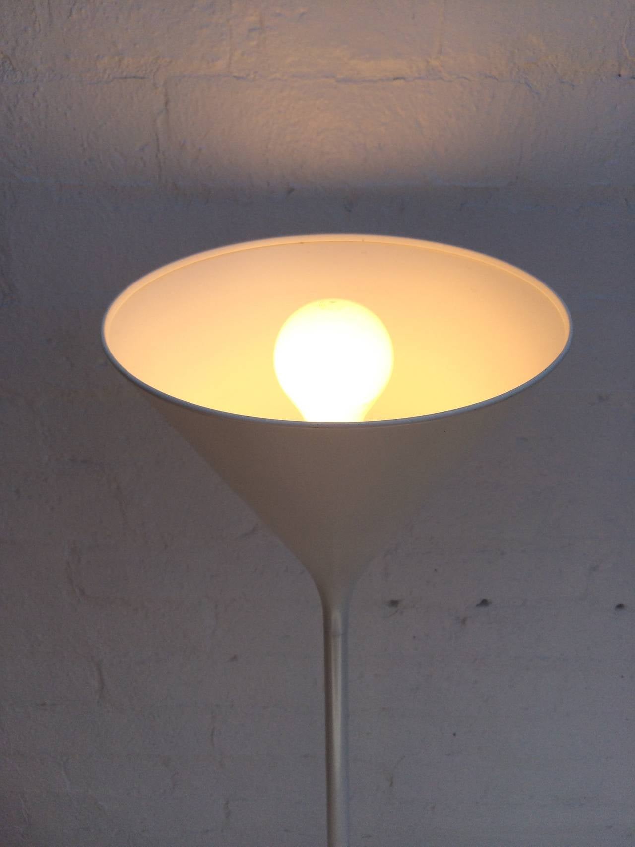 Powder-Coated Nessen Studio Torchiere Lamp