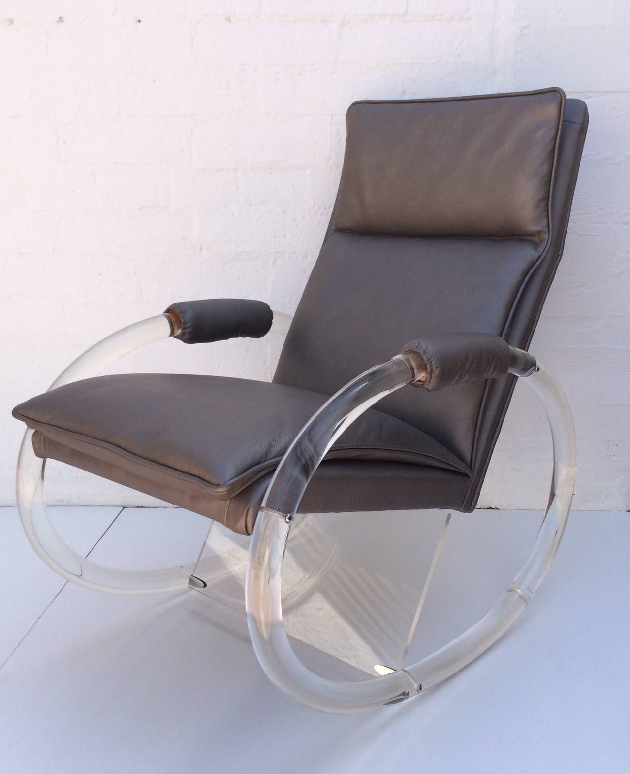 American Acrylic Rocking Chair Designed by Charles Hollis Jones