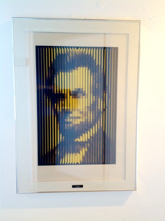 Abraham Lincoln Serigraph by artist Yvaral (Jean-Pierre Vasarely)