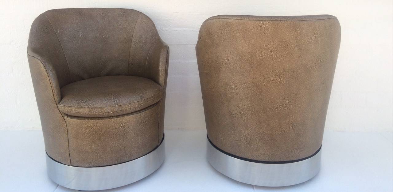 American Swivel Lounge Chairs Designed by Phillip Enfield For Sale