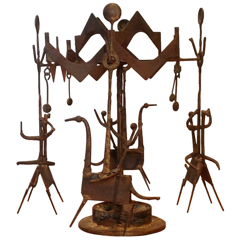 1950'S Merry Go Round Sculpture by Henry Bursztynowicz