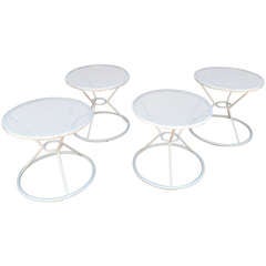 Set of Four Russell Woodard Low Stools/Side Tables, circa 1960