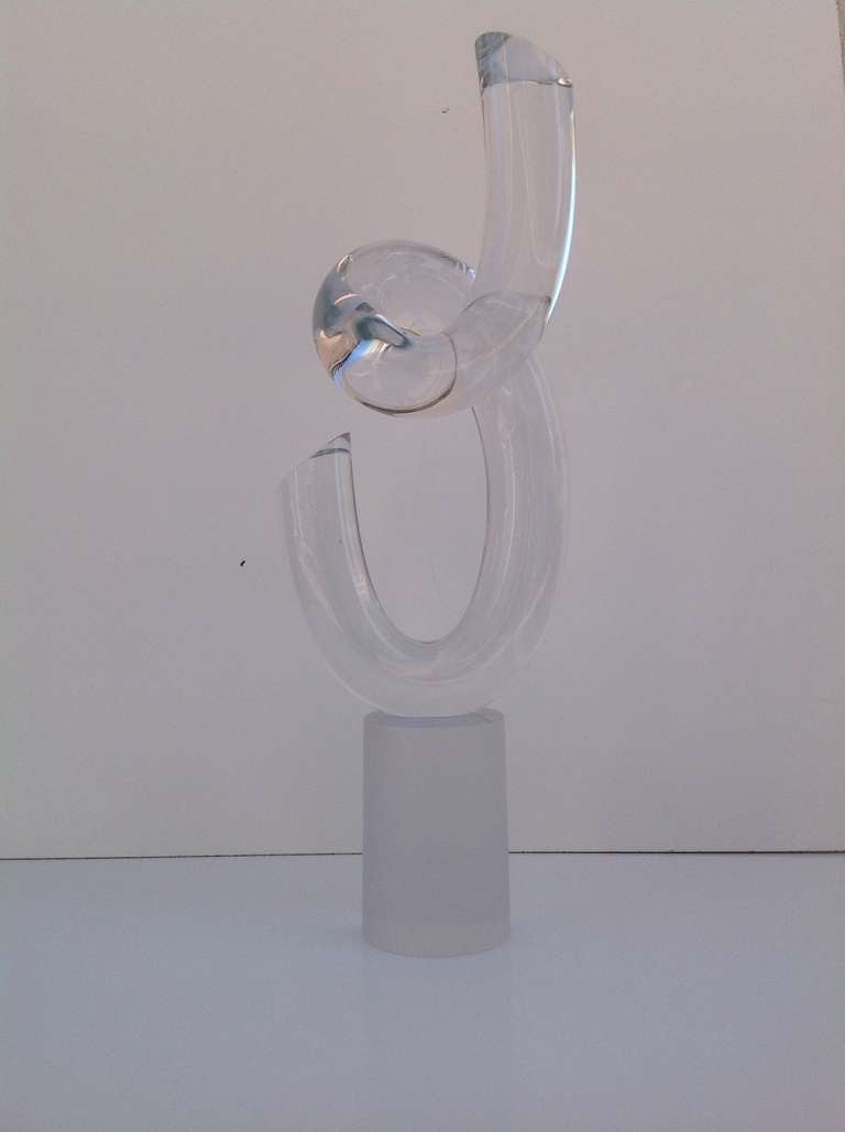 A Murano freestanding glass sculpture designed by Livio Seguso.