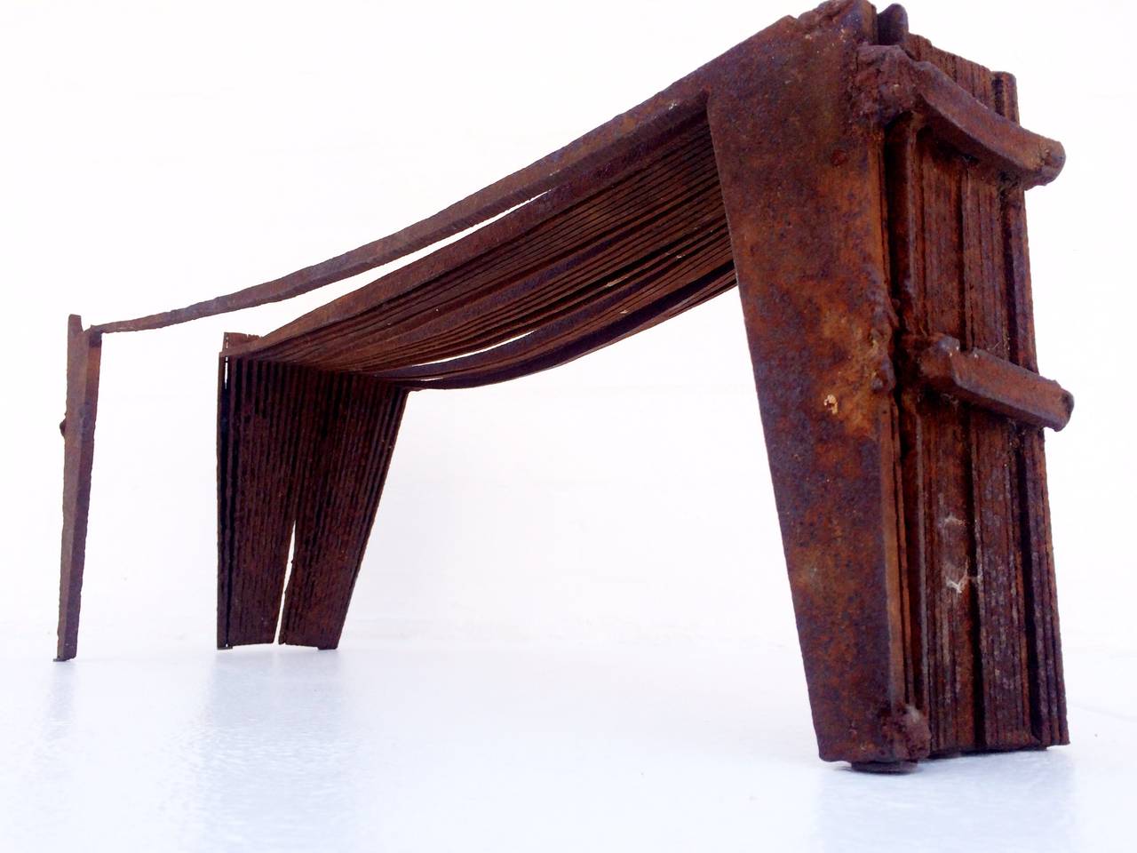 Brutalist Welded Steel Sculpture by California Artist Paul Kasper In Excellent Condition For Sale In Palm Springs, CA