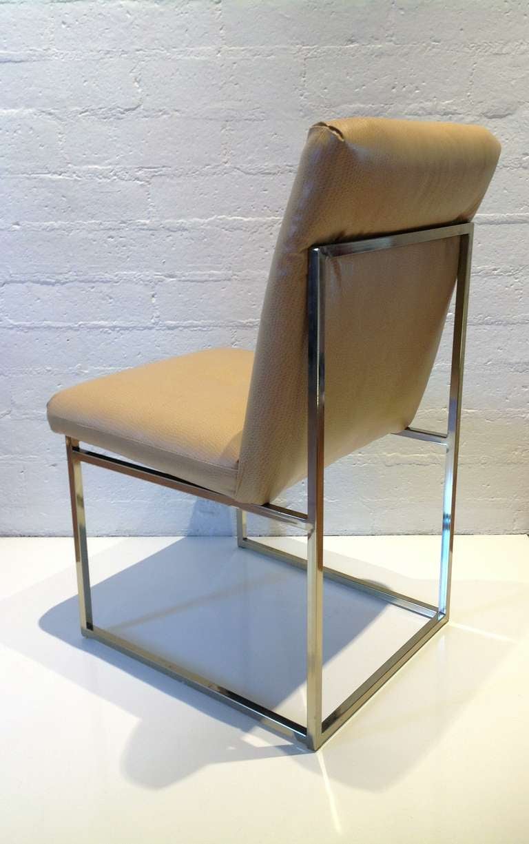 American Set of six Milo Baughman Dining Chairs