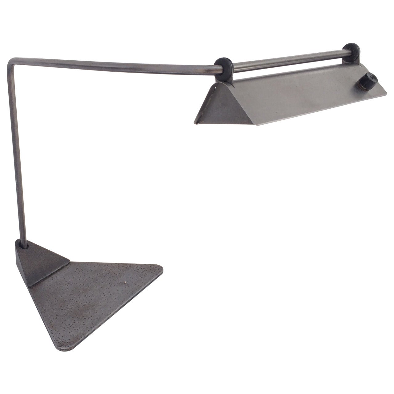 Ron Rezek Raw Steel Desk Lamp For Sale