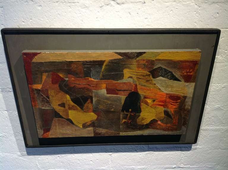 Prehistoric An Original Painting By American Artist Agnes Sims (1910 - 1990) For Sale