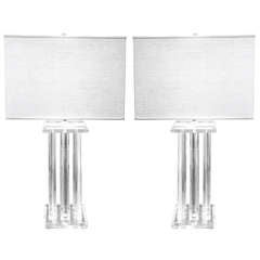  Acrylic Table Lamps (pair)