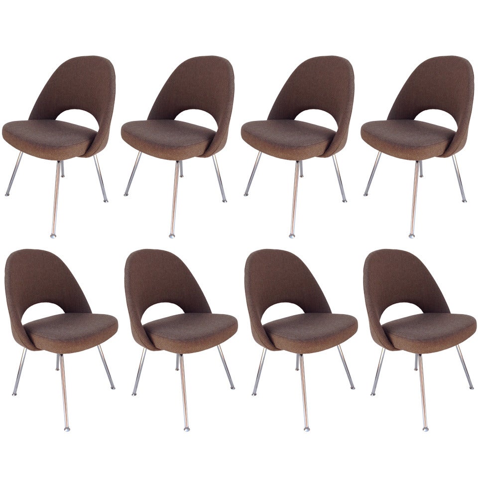 Set of Eight Saarinen Dining Chairs for Knoll