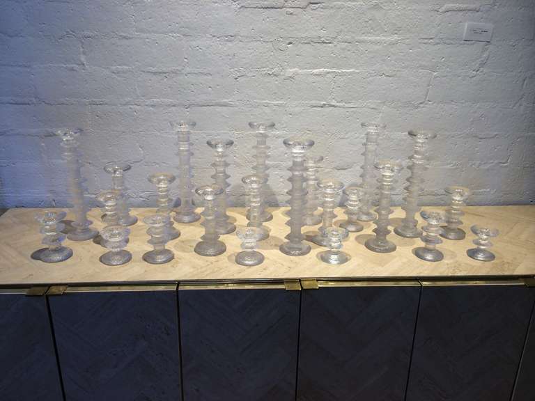 Large collection of Festivo Candlesticks by Timo Sarpaneva for Iittala