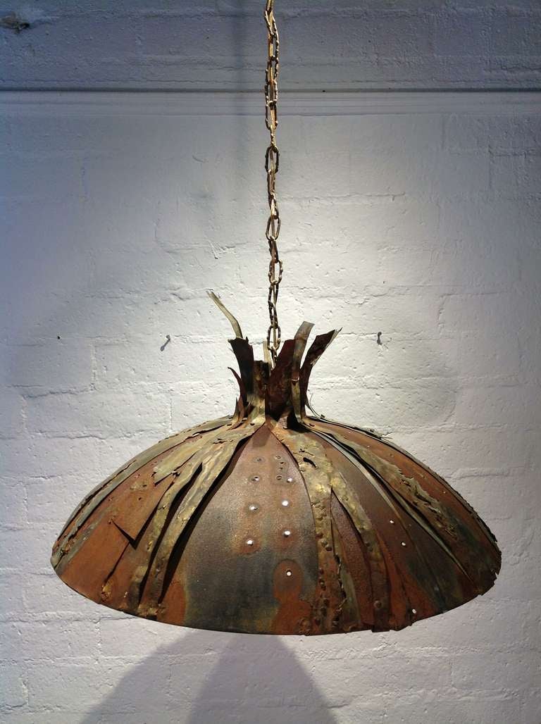 Brutalist Hanging Light in the style of Tom Greene 3