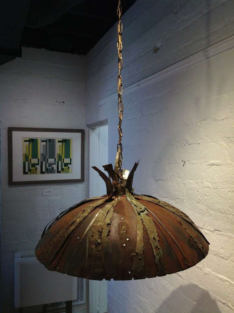 Brutalist Hanging Light in the style of Tom Greene 2