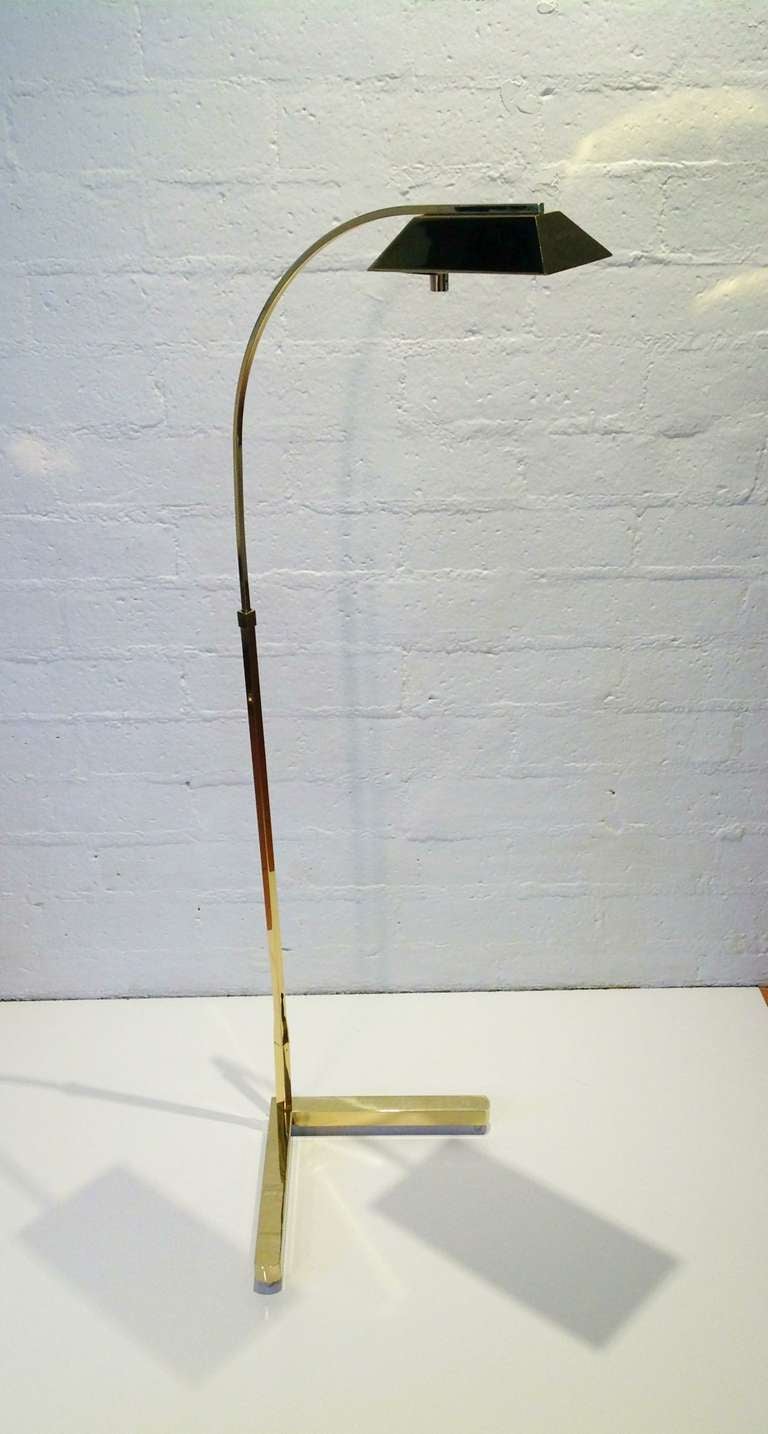 Late 20th Century Polished Brass Casella Floor lamp