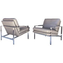 Pair of Lounge Chairs Designed by Milo Baughman for Thayer Coggin