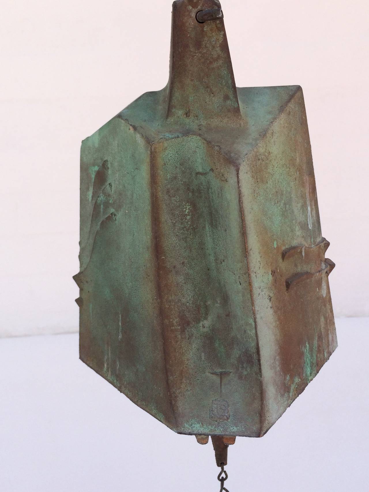 Mid-Century Modern Large-Scale Sculptural Bronze Wind Bell Designed by Paolo Soleri