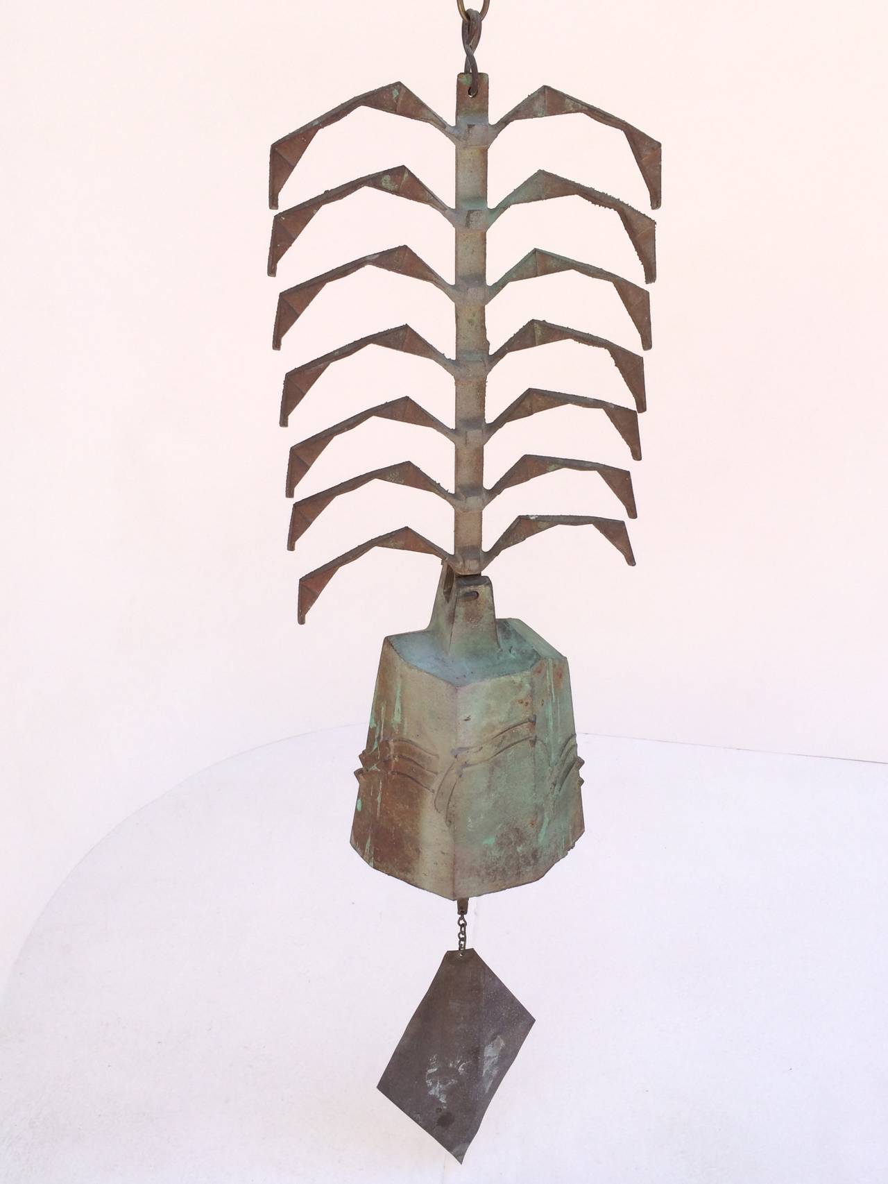 Late 20th Century Large-Scale Sculptural Bronze Wind Bell Designed by Paolo Soleri