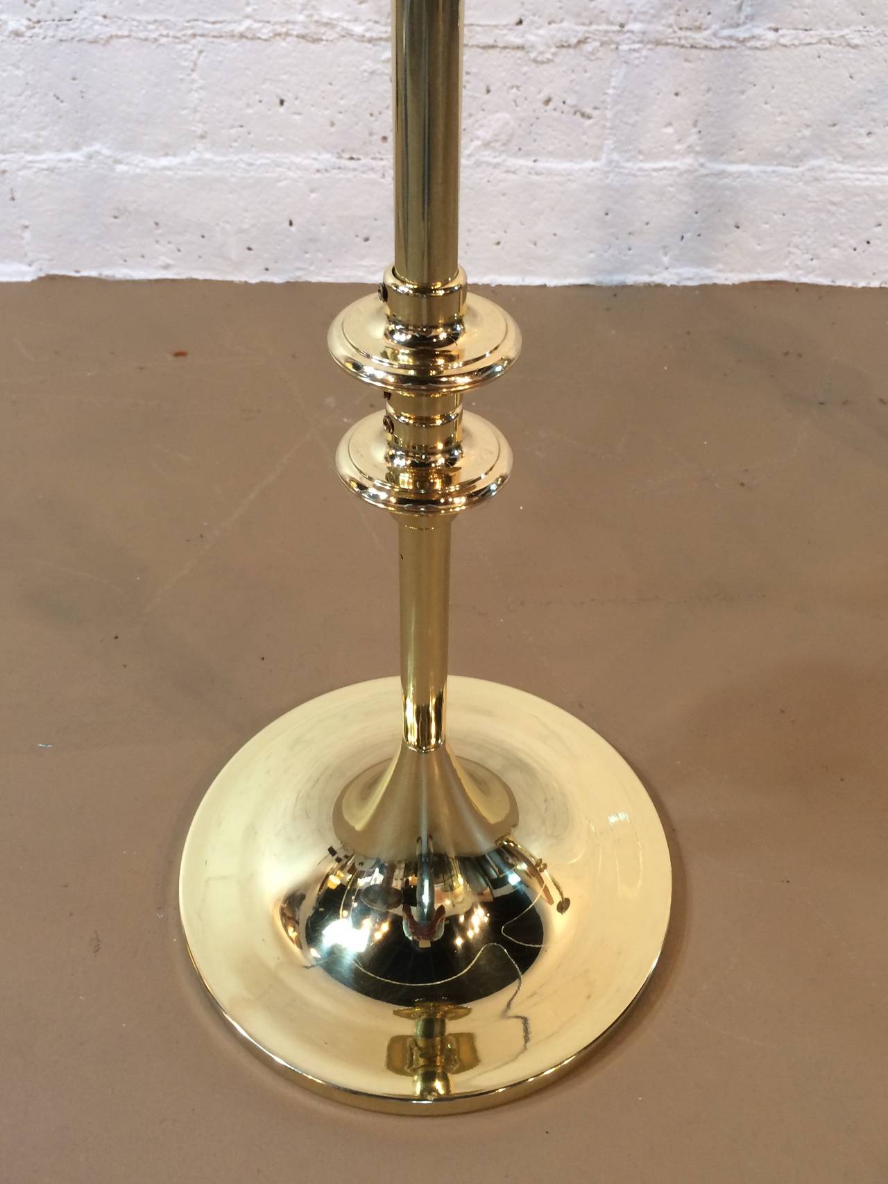 Stunning Pair of Polished Brass and Acrylic Side Tables 1