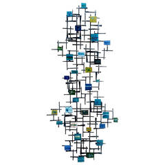 Stunning Nail with Enamel on Copper Wall Sculpture by Tim Mitchell