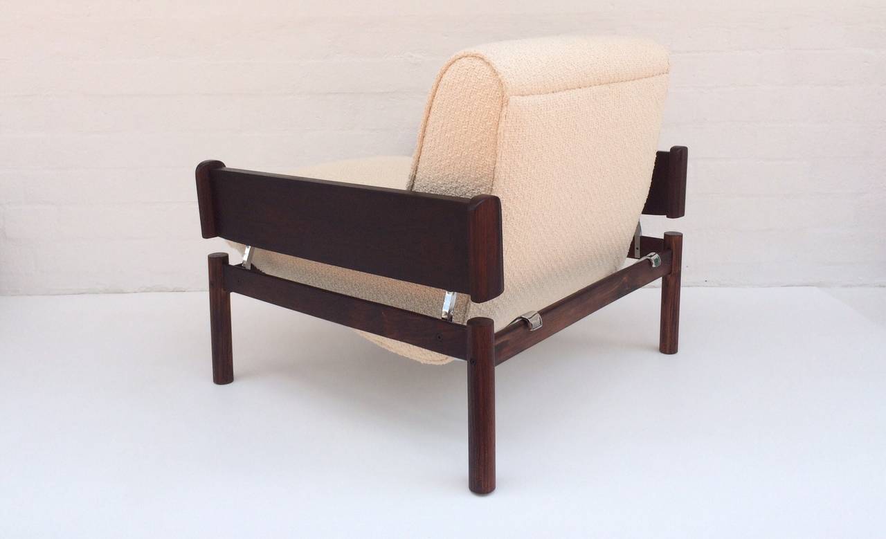 Mid-Century Modern Beautiful Rosewood Lounge Chair with Ottoman