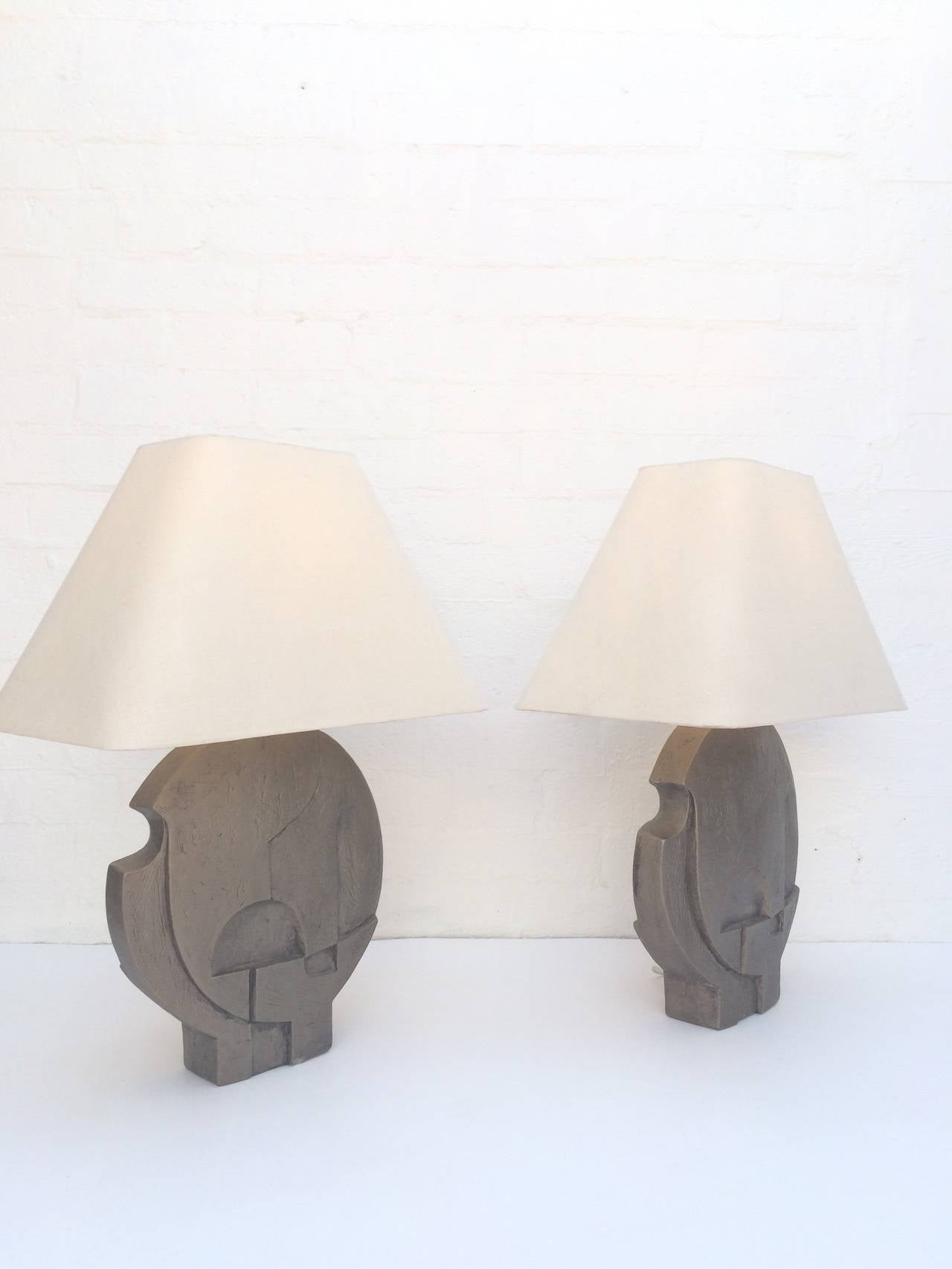 Unknown Pair of Sculptural Table Lamps