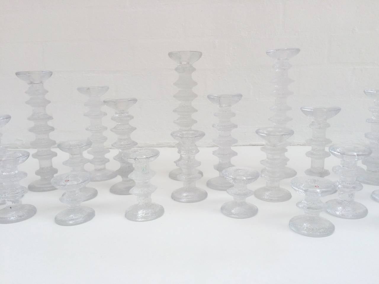 Collection of 33 Festivo Candleholders by Timo Sarpaneva for Iittala In Excellent Condition In Palm Springs, CA