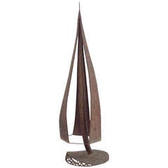 Brutalist Bronze Kinetic Sculpture by Jay G Weynn