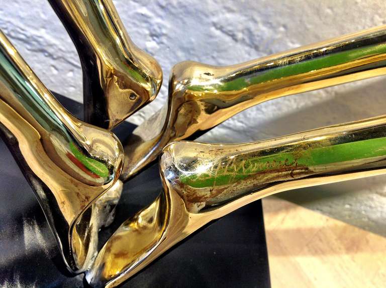 Polished Brass Unity Sculpture by Jacques Duval-Brasseur 1