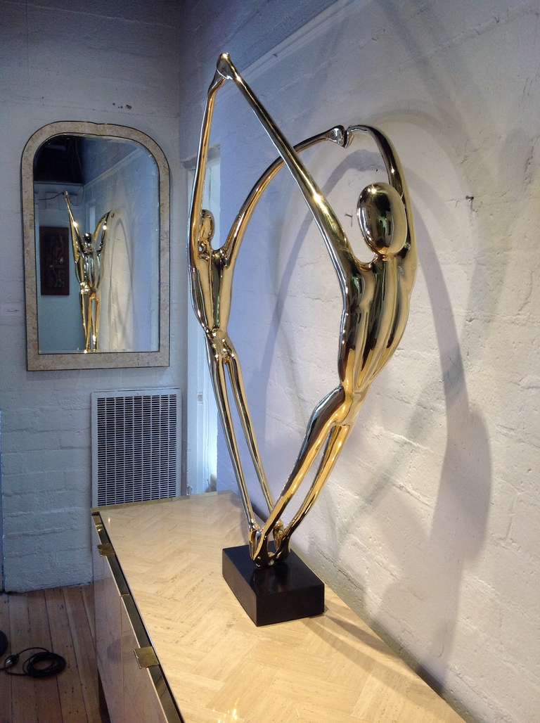 Polished Brass Unity Sculpture by Jacques Duval-Brasseur 2