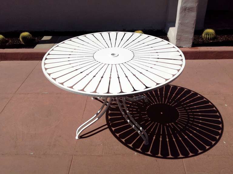 Mid-Century Modern Sculptural Russell Woodard Patio Table and Chairs