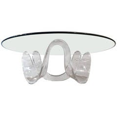 1970s Acrylic Ribbon Coffee or Cocktail Table