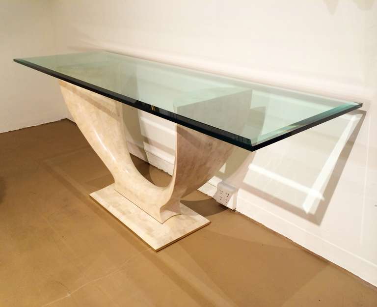 Maitland-Smith Tessellated Fossil Stone Console