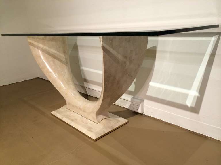 Late 20th Century Maitland-Smith Tessellated Fossil Stone Console