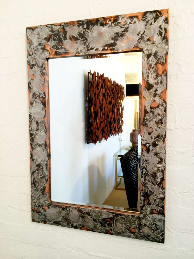 American Copper and Aluminum Mirror by Autumn Guild