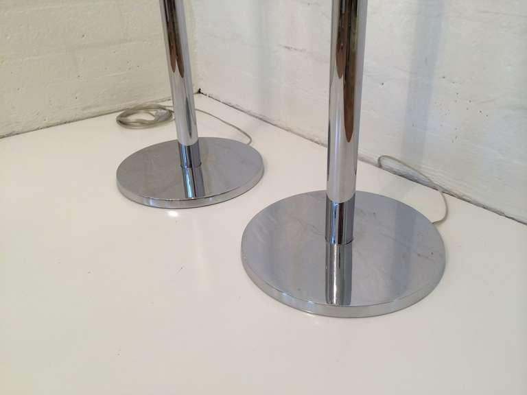 Pair of Newly Nickel Plated Torcheres Floor Lamps Made by Laurel 1