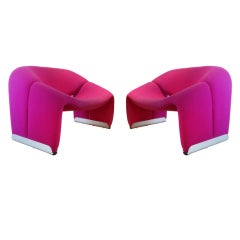 F 598  Armchairs by Pierre Paulin (Pair)