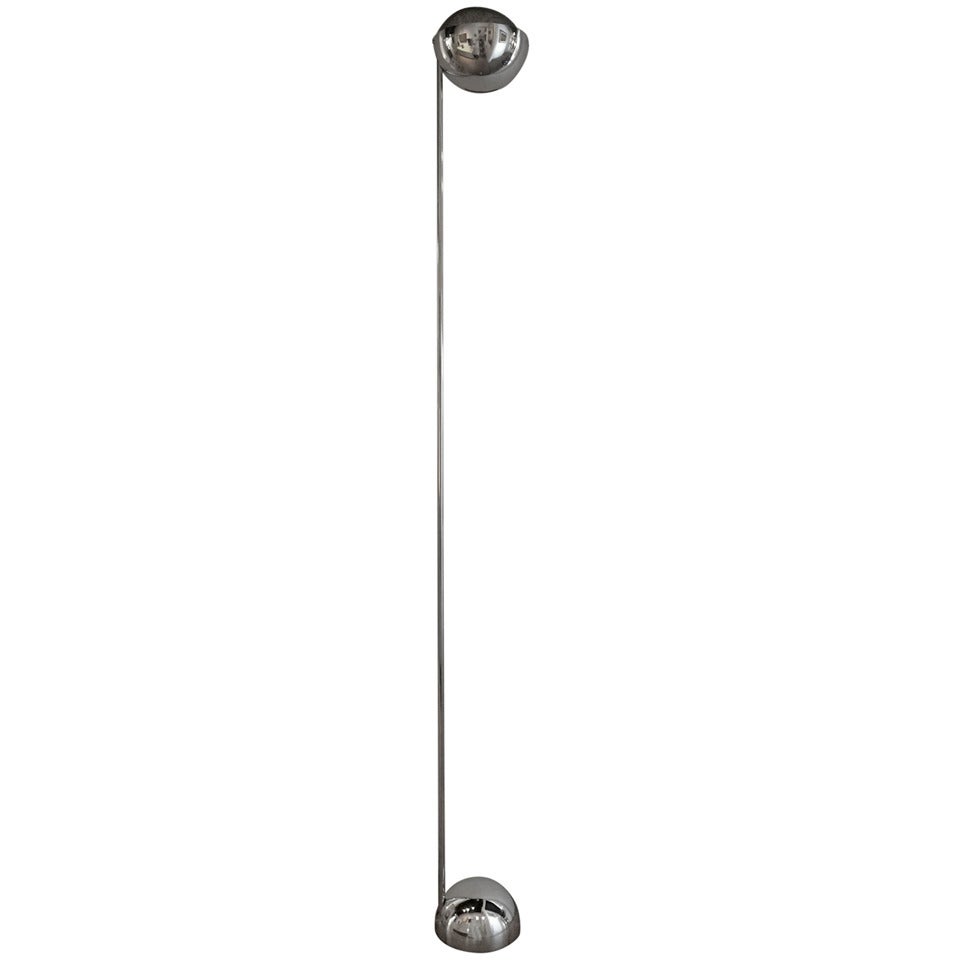 Polished Chrome Floor Lamp Designed by George Kovacs