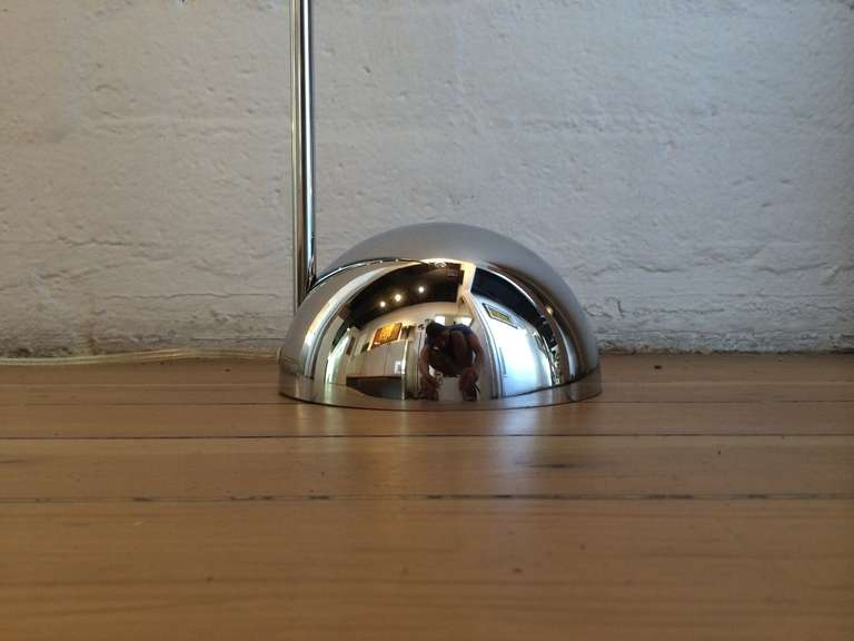 American Polished Chrome Floor Lamp Designed by George Kovacs