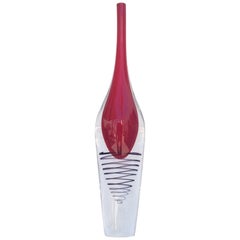 Superbe vase Sommerso Art de Murano signé par Luigi Onesto