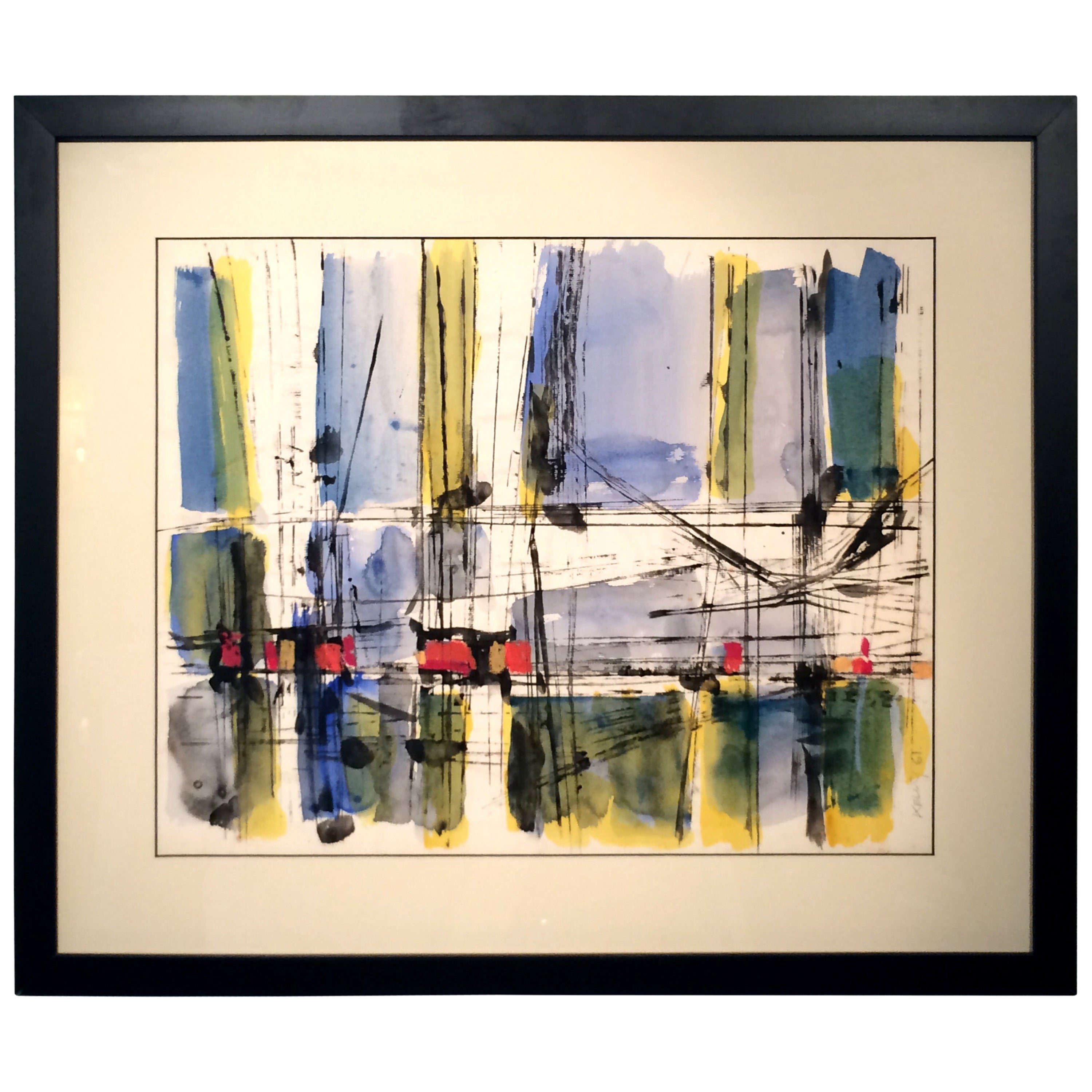 "Vancouver 1961" Original Watercolor and Ink Painting by Patrick William Kelly