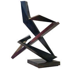 "Paso Doble" Patinated and Tinted Steel Sculpture by Sculptor John Neumann