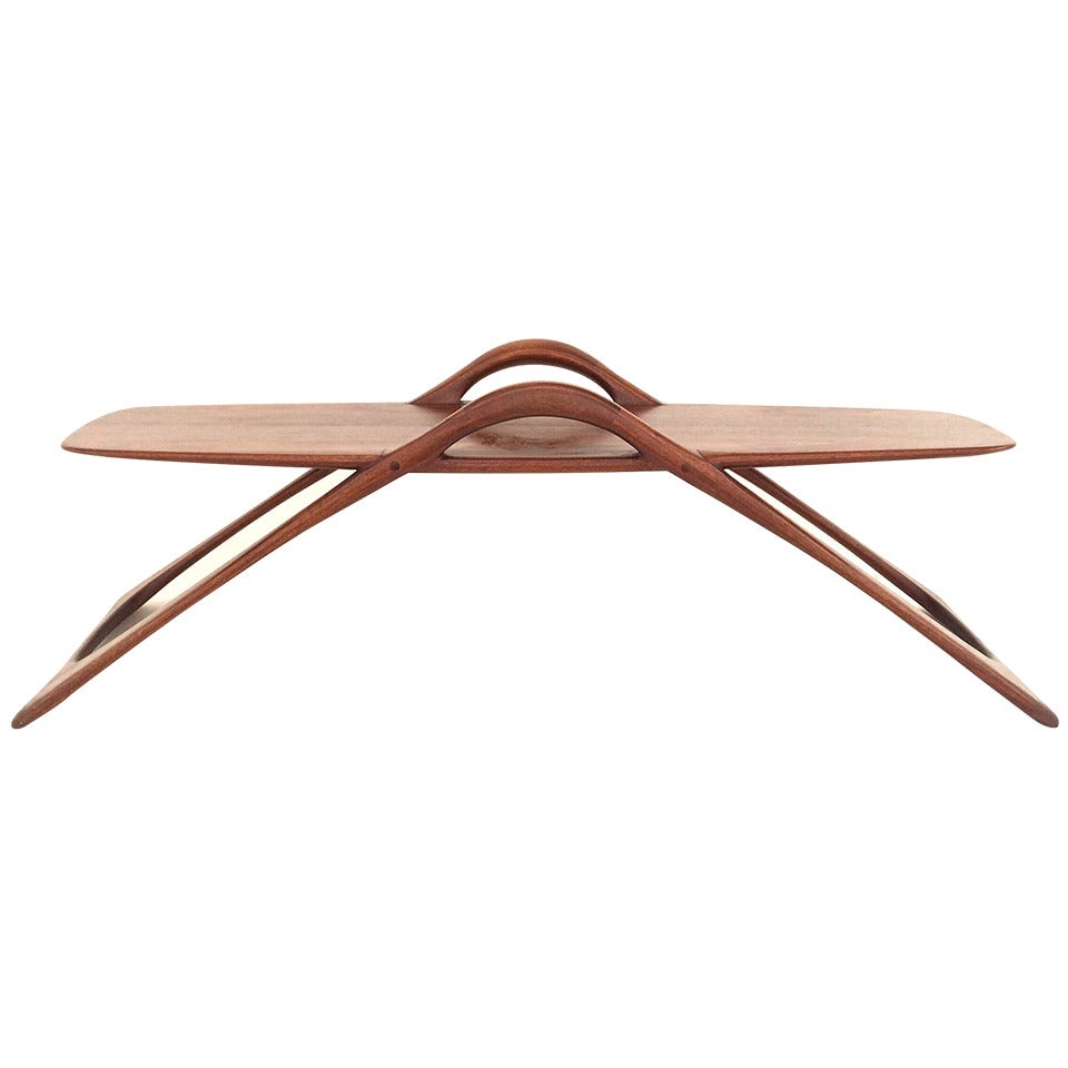 Spectacular Sculptural Walnut Table