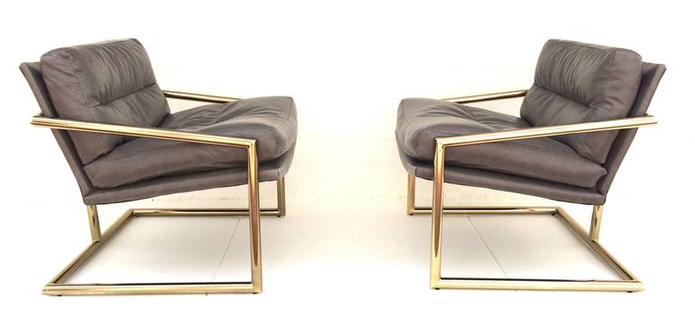brass lounge chair