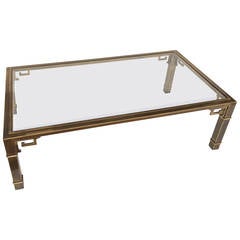 Brass "Greek Key" Coffee or Cocktail Table by Mastercraft