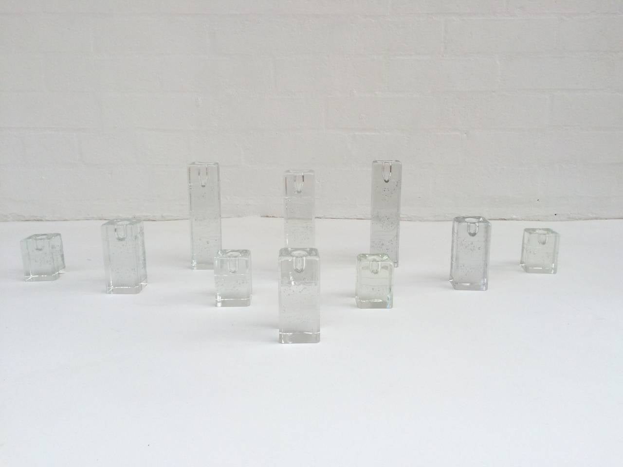Colección de 10 portavelas de cristal Arkipelago de Timo Sarpaneva para Iittala